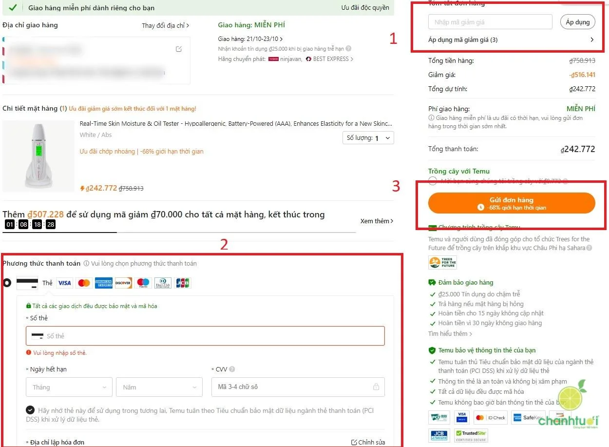 Cách mua hàng trên temu web 5