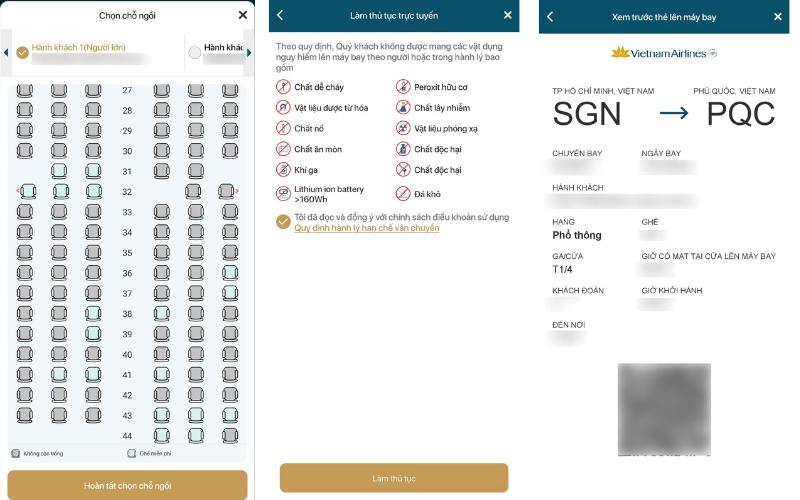 cách làm thủ tục lên máy bay trực tuyếnvietnam-airline 4