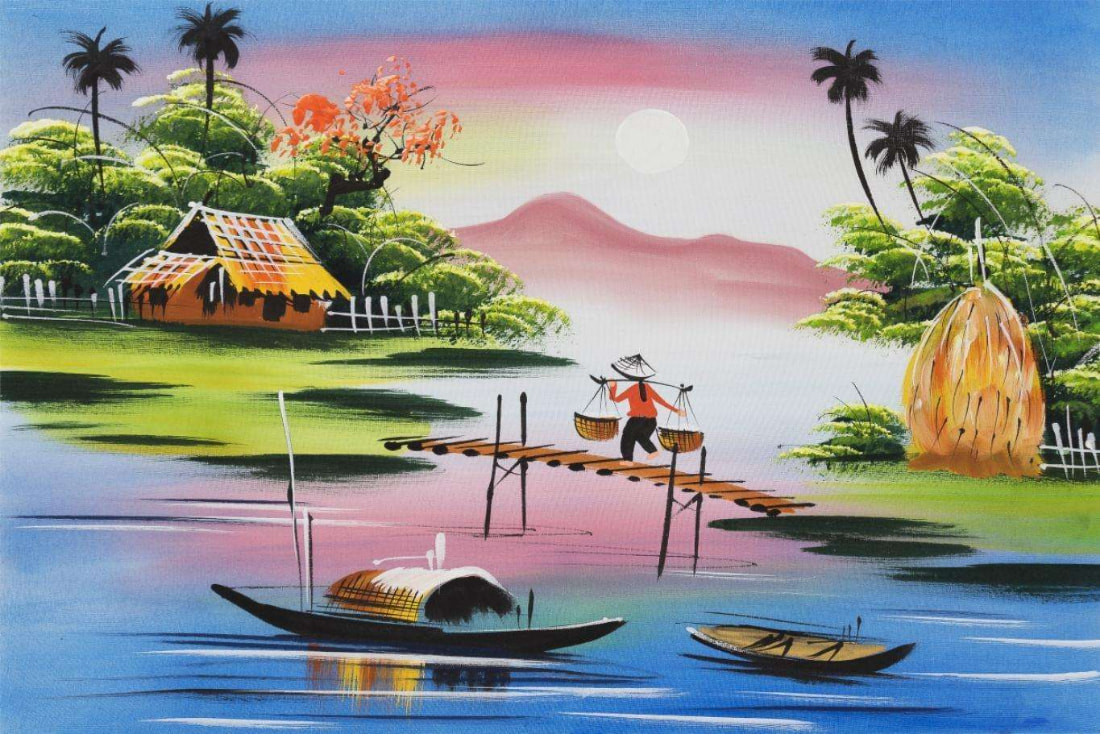 Use river paintings for homeowners born in the year of At Mao to neutralize the direction of the main door