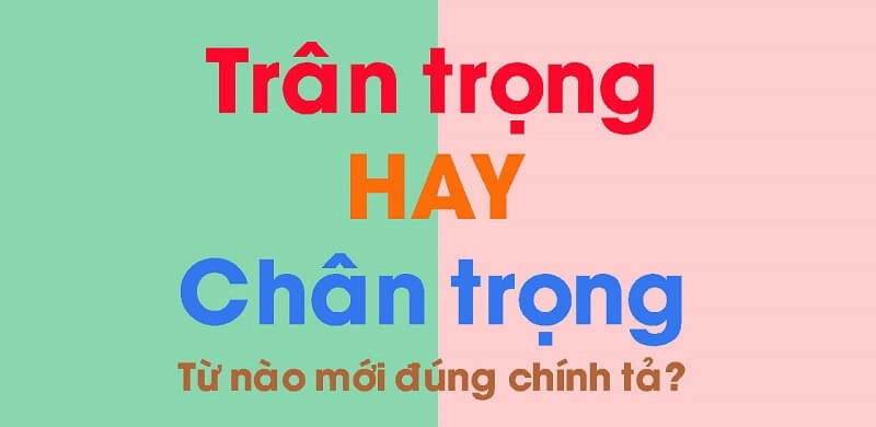 Từ nào viết đúng chính tả của chan-trong-hay-tran-trong?