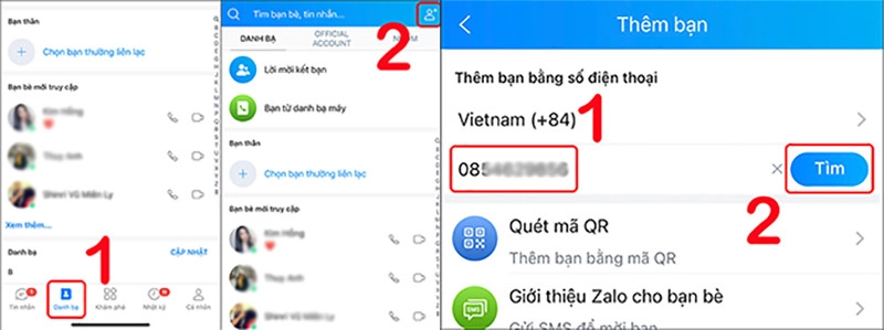 Tra cứu số điện thoại người khác trên zalo