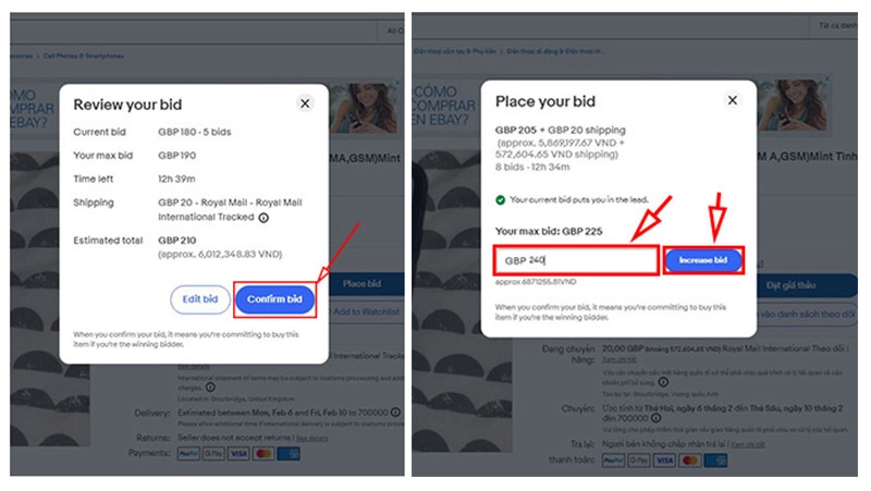 mua-hang-ebay Xác nhận mức giá cao nhất có thể mua