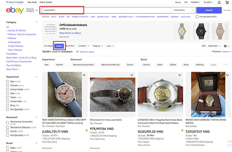 mua-hang-ebay Tìm sản phẩm đang đấu giá