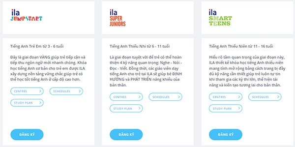 ila học phí cho trẻ em và thanh thiếu niên