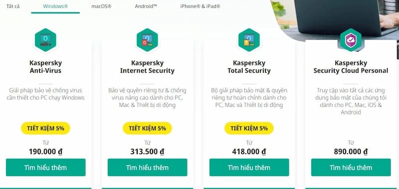 mua kaspersky